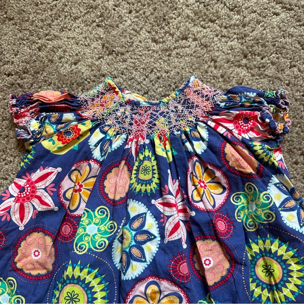 Marmellata Multicolor Smocked Dress Girls Size 2T - Picture 4 of 6